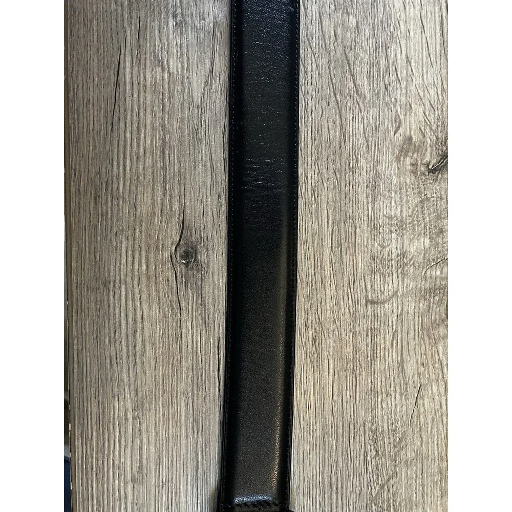 Roundtree & Yorke Black Full Grain Cowhide Dress Belt - Men's Size 44/110